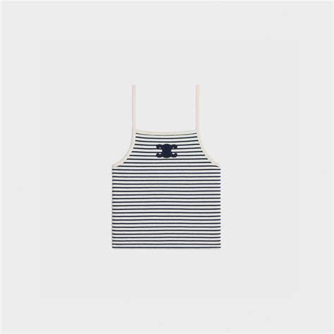 celine stripe tank|TRIOMPHE TANK TOP IN STRIPED JERSEY .